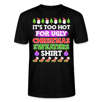 Ugly Christmas - Stanley/Stella CRAFTER Unisex Organic T-Shirt - black - Front - Alina (178cm) & Michal (187cm)