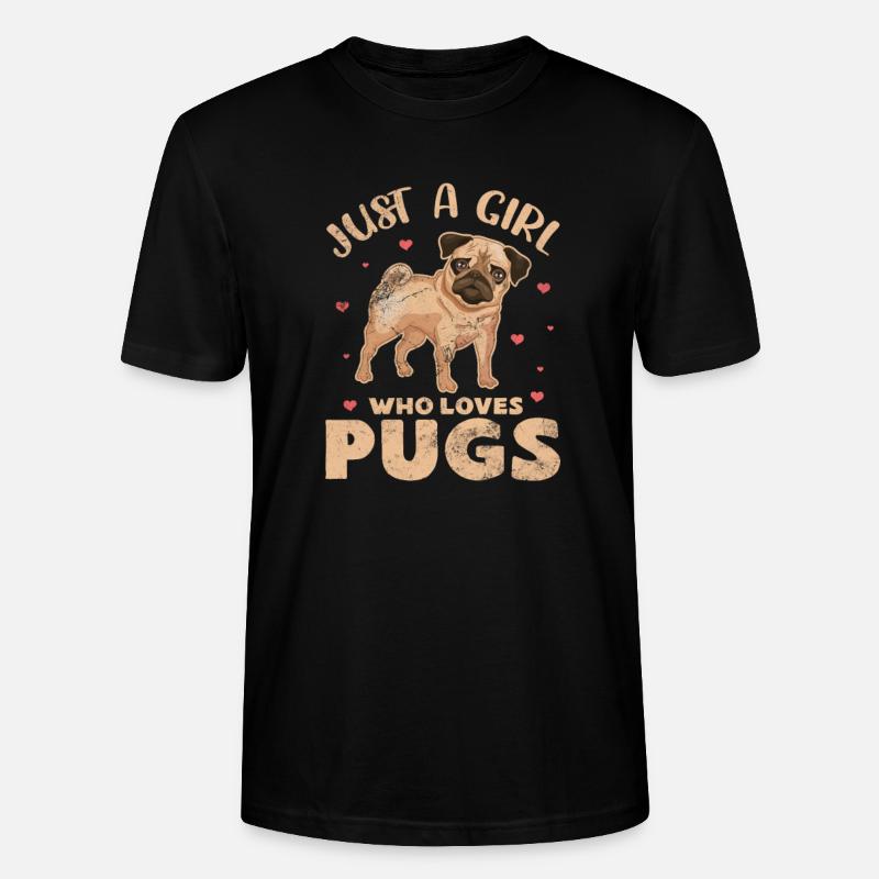 Mops - Stanley/Stella Unisex Bio-T-Shirt CRAFTER - Schwarz