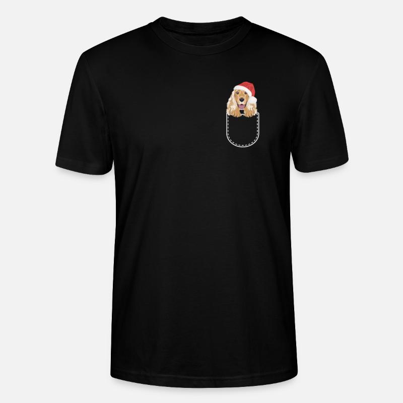 Deutsch Cocker Spaniel Merry Christmas - Stanley/Stella CRAFTER Unisex Organic T-Shirt - black