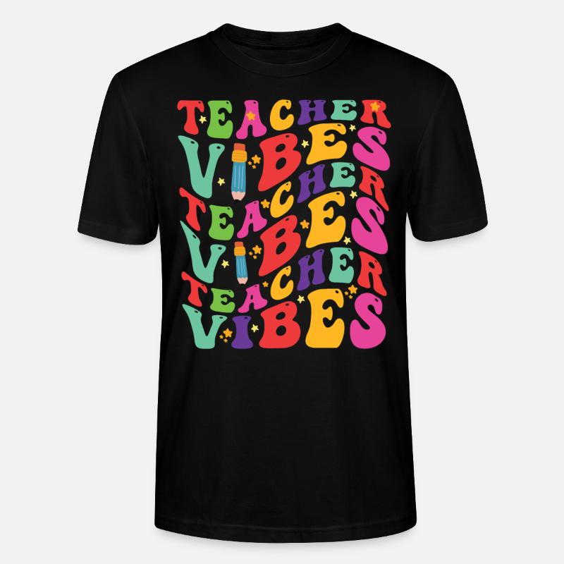 Vibrations de l’enseignant - T-shirt bio CRAFTER Stanley Stella Unisexe - noir