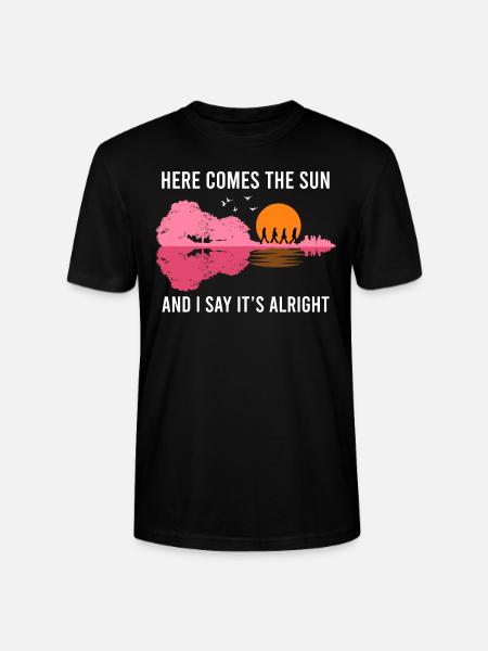 De Here comes the sun akoestische gitaar - Stanley/Stella Uniseks bio-T-shirt CRAFTER - zwart