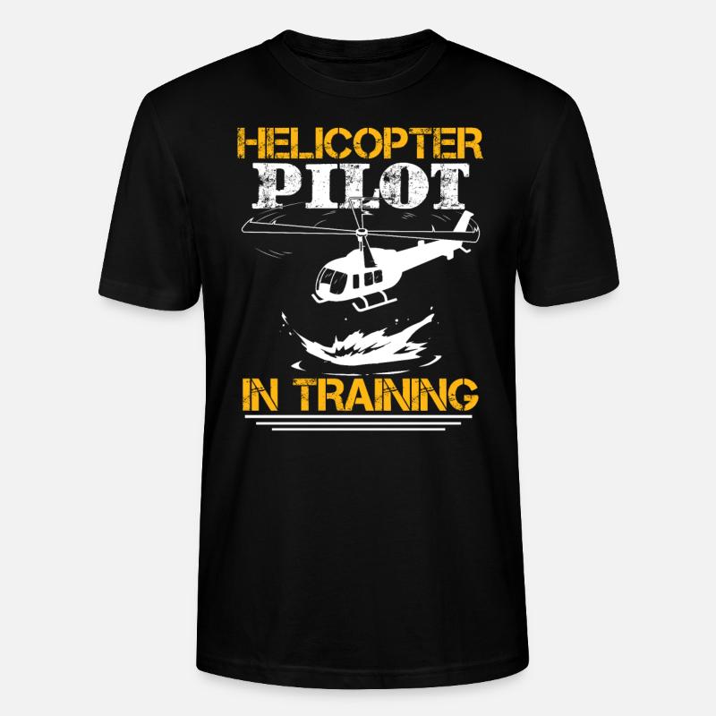 Helicopter Pilot In Training - Stanley/Stella CRAFTER Unisex Organic T-Shirt - black