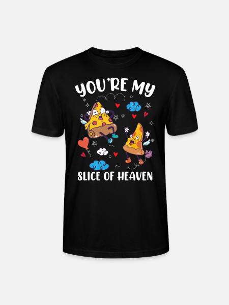 Funny Pizza Slice - Stanley/Stella CRAFTER Unisex Organic T-Shirt - black
