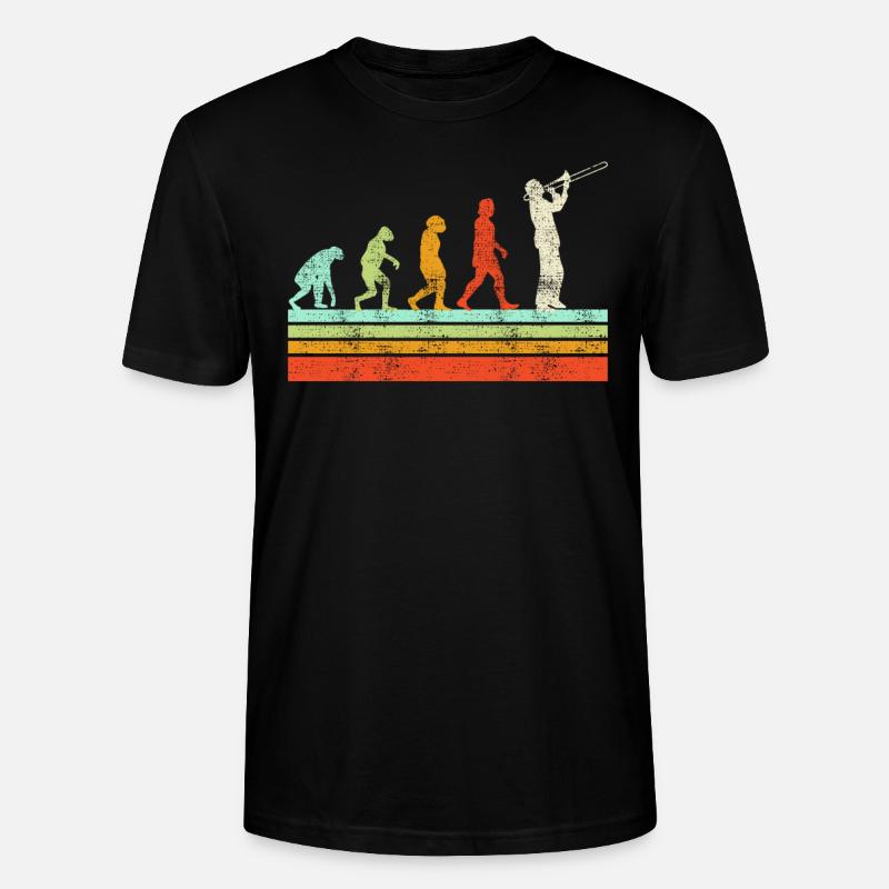 Musicien tromboniste l’évolution trombone - T-shirt bio CRAFTER Stanley Stella Unisexe - noir