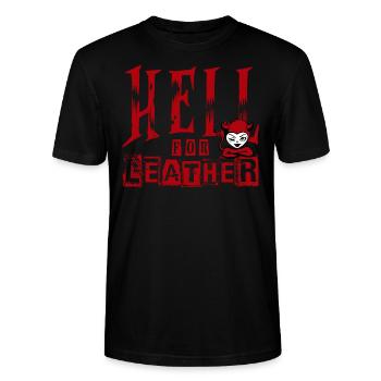 hell for leather - Stanley/Stella CRAFTER Unisex Organic T-Shirt - black - Front - Alina (178cm) & Michal (187cm)
