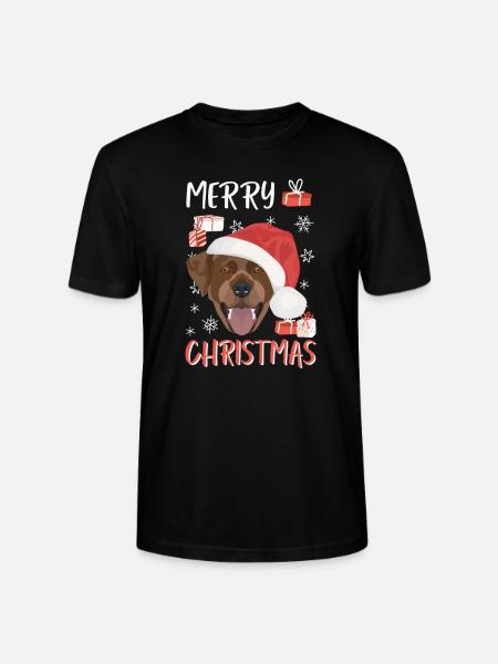 Joyeux Noël Labrador - T-shirt bio CRAFTER Stanley Stella Unisexe - noir