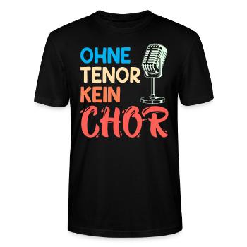 Musik Ohne Tenor kein Chor Sänger singen - Stanley/Stella Unisex Bio-T-Shirt CRAFTER - Schwarz - Vorne - Alina (178cm) & Michal (187cm)