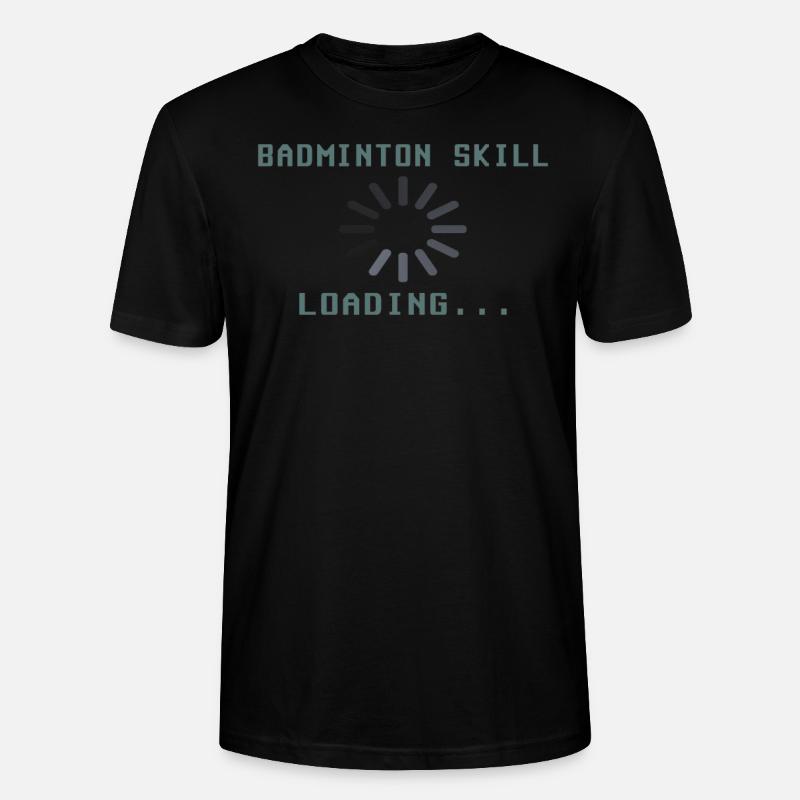 Badminton Geschenkidee Sport Design - Stanley/Stella Unisex Bio-T-Shirt CRAFTER - Schwarz