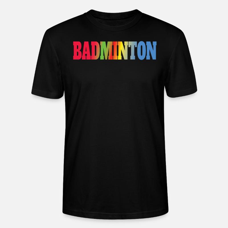 Badminton Geschenkidee Sport Design - Stanley/Stella Unisex Bio-T-Shirt CRAFTER - Schwarz