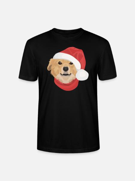 Nova Scotia Retriever Merry Christmas - Stanley/Stella CRAFTER Unisex Organic T-Shirt - black
