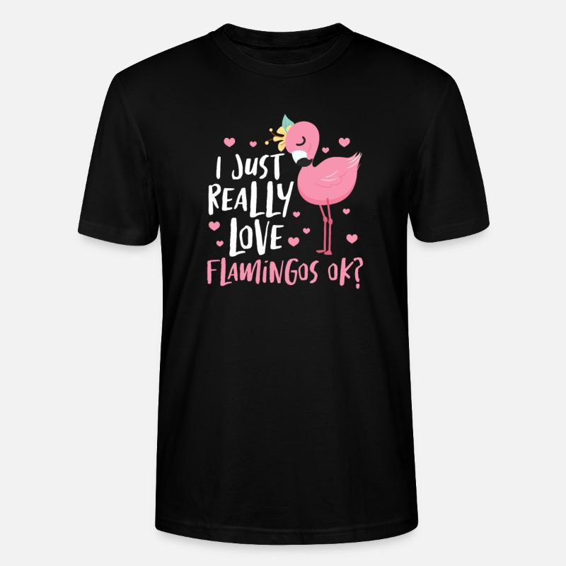 Flamingo - Stanley/Stella Unisex Bio-T-Shirt CRAFTER - Schwarz