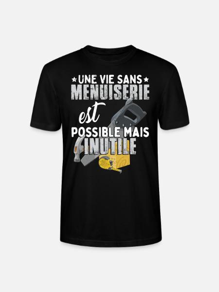Une Vie Sans Menuiserie Menuisier - T-shirt bio CRAFTER Stanley Stella Unisexe - noir