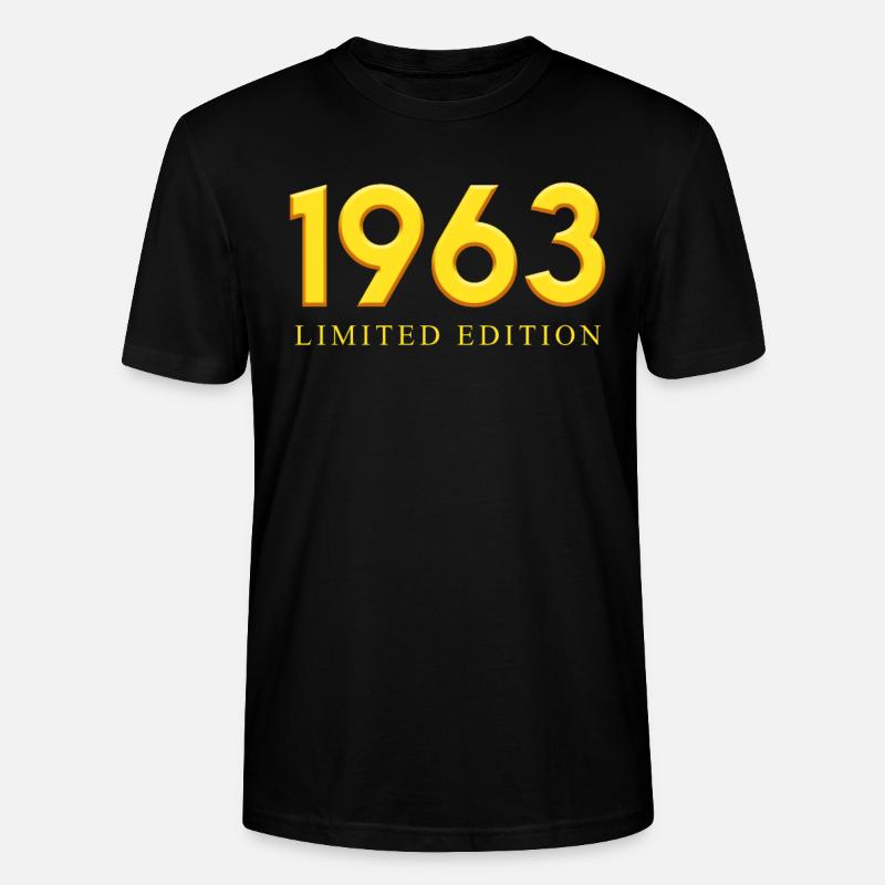 1963 Édition Limitée 60e anniversaire - T-shirt bio CRAFTER Stanley Stella Unisexe - noir