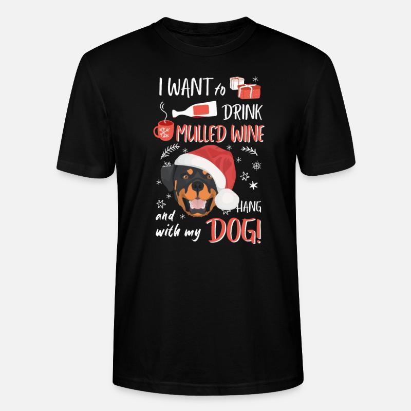 Rottweiler vin chaud Noël - T-shirt bio CRAFTER Stanley Stella Unisexe - noir