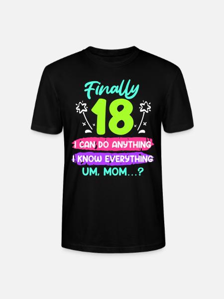 Eindelijk 18 jaar 18e verjaardag - Stanley/Stella Uniseks bio-T-shirt CRAFTER - zwart