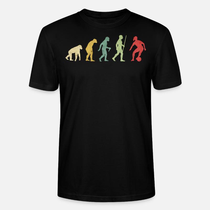 Fußballspieler Dribble Evolution - Stanley/Stella Unisex Bio-T-Shirt CRAFTER - Schwarz