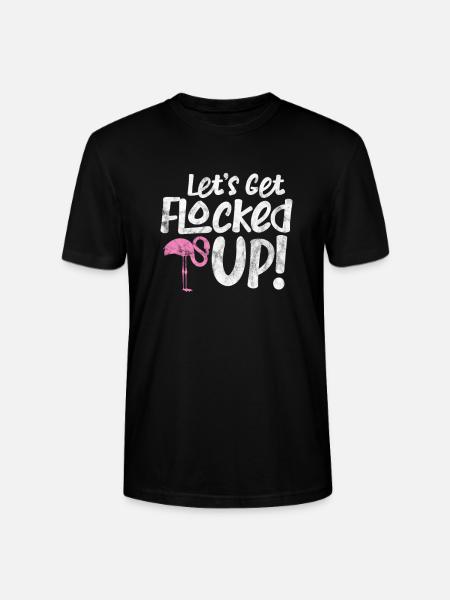 Flamingo - Stanley/Stella CRAFTER Unisex Organic T-Shirt - black