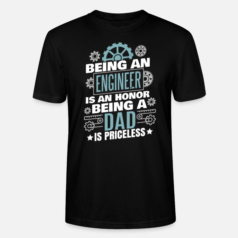 Science Dad Engineer - Stanley/Stella CRAFTER Unisex Organic T-Shirt - black