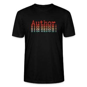 Autor Autoren Schriftsteller Buch Geschenk - Stanley/Stella Unisex Bio-T-Shirt CRAFTER - Schwarz - Vorne - Alina (178cm) & Michal (187cm)