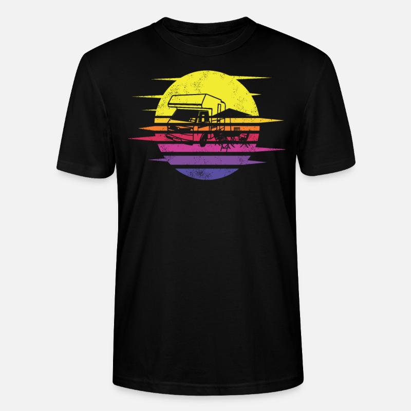 Camper Geschenkidee Camping - Stanley/Stella Unisex Bio-T-Shirt CRAFTER - Schwarz