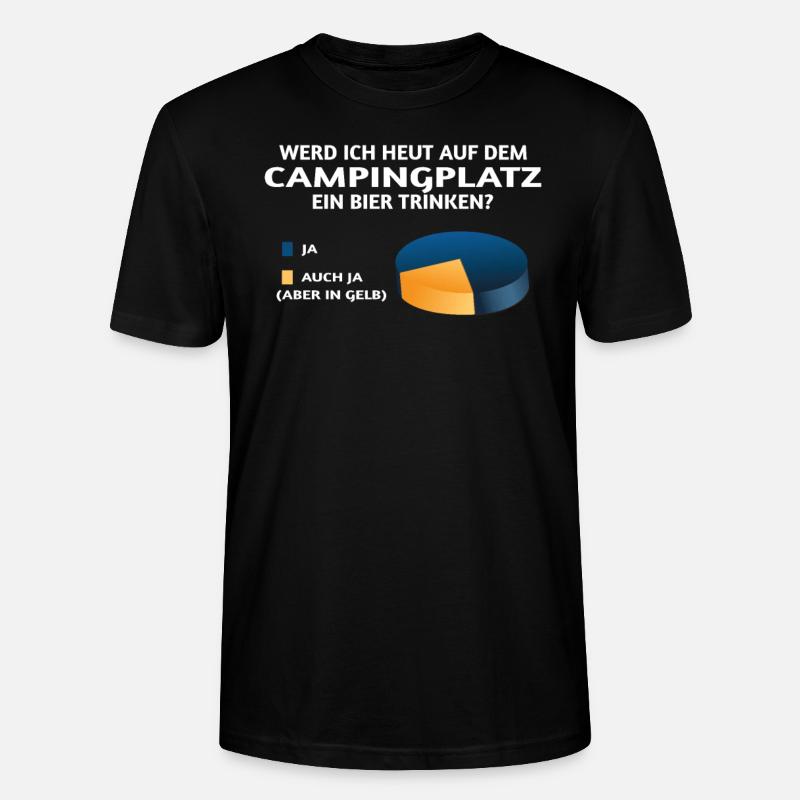 Camper Geschenkidee Camping - Stanley/Stella Unisex Bio-T-Shirt CRAFTER - Schwarz