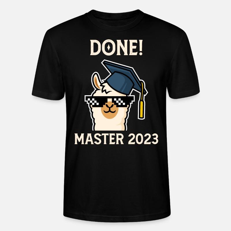 Master 2023 Terminé! Maîtrise - T-shirt bio CRAFTER Stanley Stella Unisexe - noir