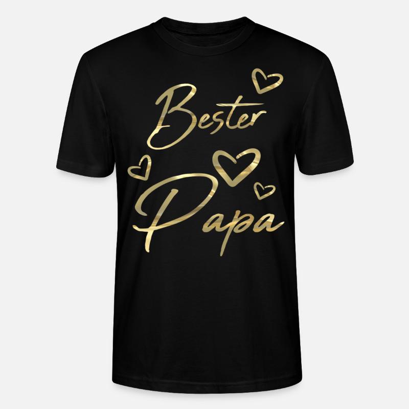Bester Papa gold - Stanley/Stella Unisex Bio-T-Shirt CRAFTER - Schwarz