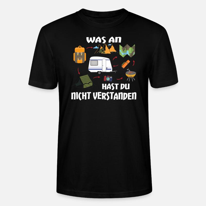 Camper Geschenkidee Camping - Stanley/Stella Unisex Bio-T-Shirt CRAFTER - Schwarz