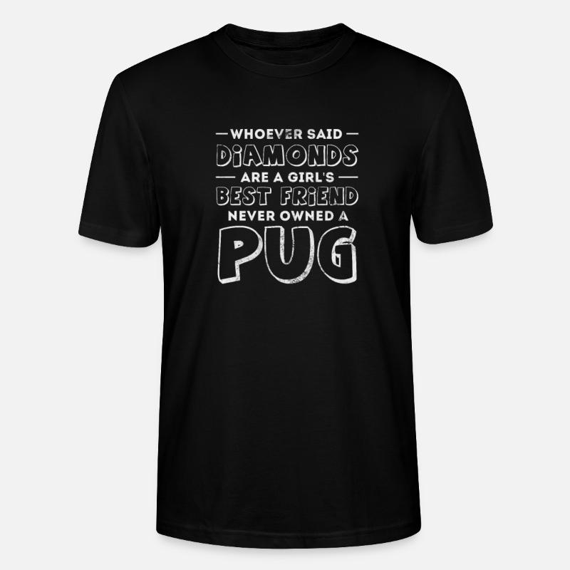 Mops - Stanley/Stella Unisex Bio-T-Shirt CRAFTER - Schwarz