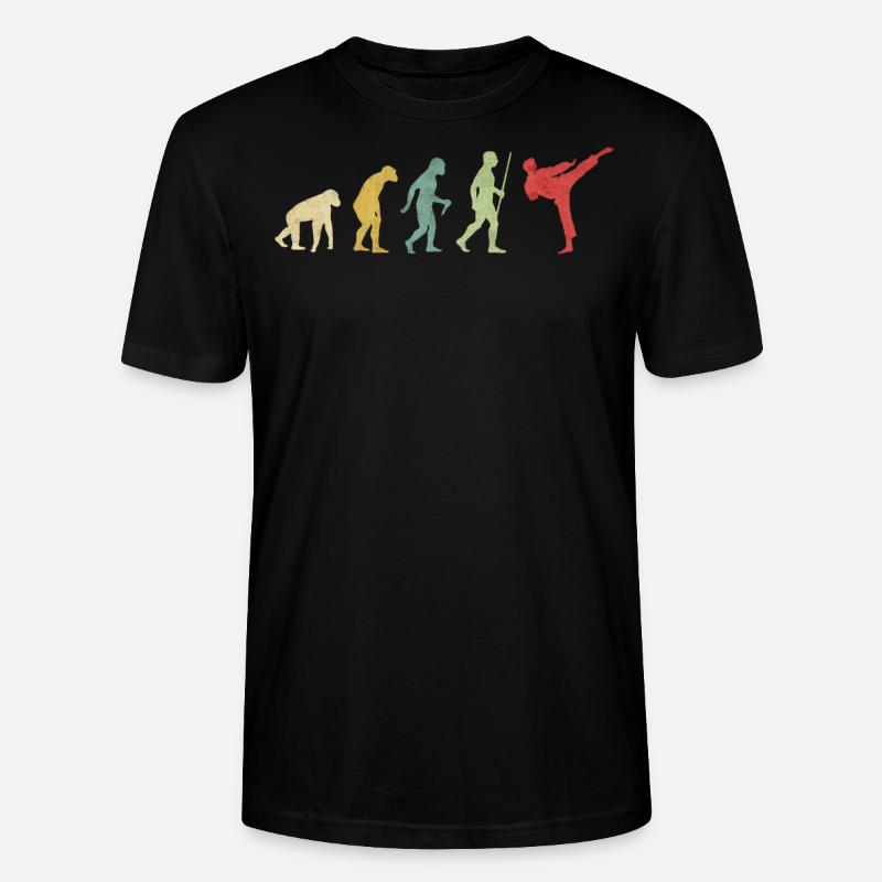 Karate High Kick Evolution - Stanley/Stella Unisex Bio-T-Shirt CRAFTER - Schwarz