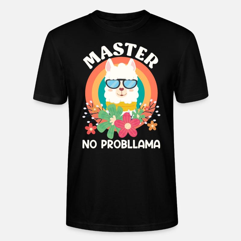 Master 2023 No Probllama Masterabschluss - Stanley/Stella Unisex Bio-T-Shirt CRAFTER - Schwarz