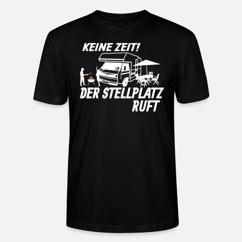Camper Geschenkidee Camping - Stanley/Stella Unisex Bio-T-Shirt CRAFTER - Schwarz