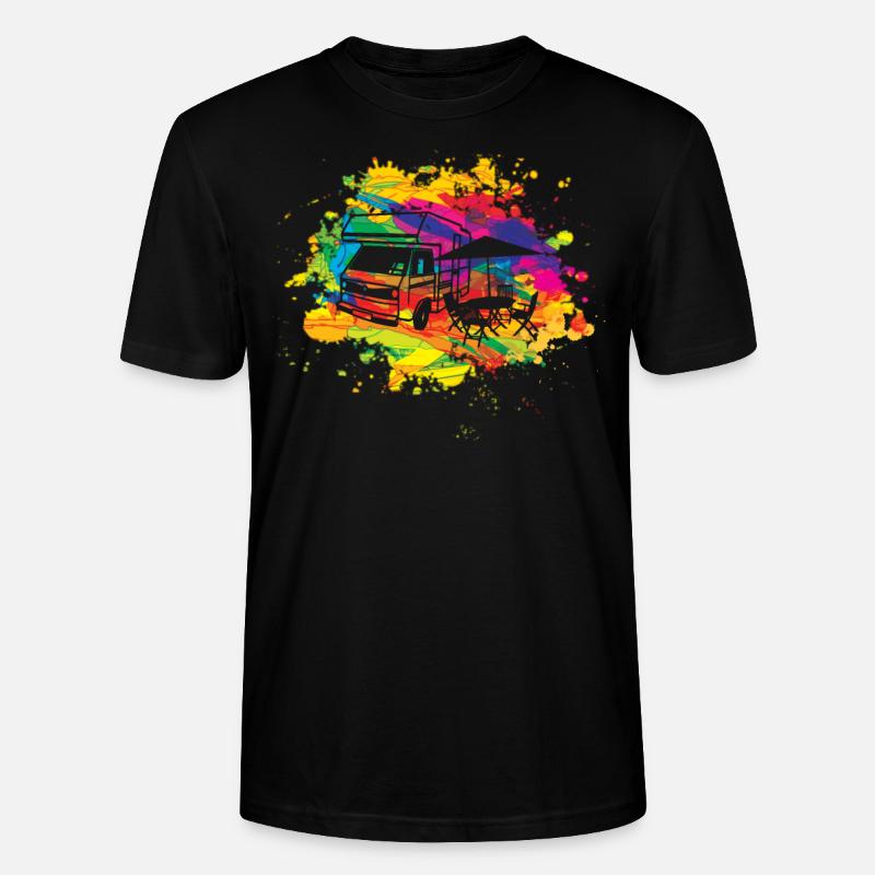 Camper Geschenkidee Camping - Stanley/Stella Unisex Bio-T-Shirt CRAFTER - Schwarz