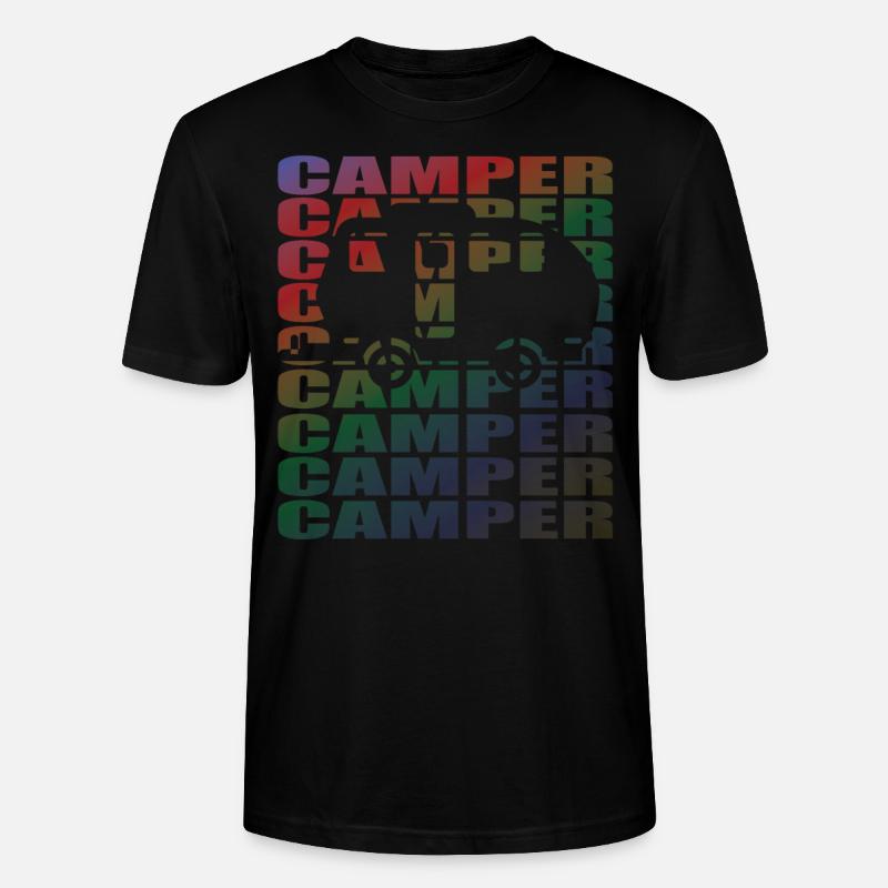 Camper Geschenkidee Camping - Stanley/Stella Unisex Bio-T-Shirt CRAFTER - Schwarz