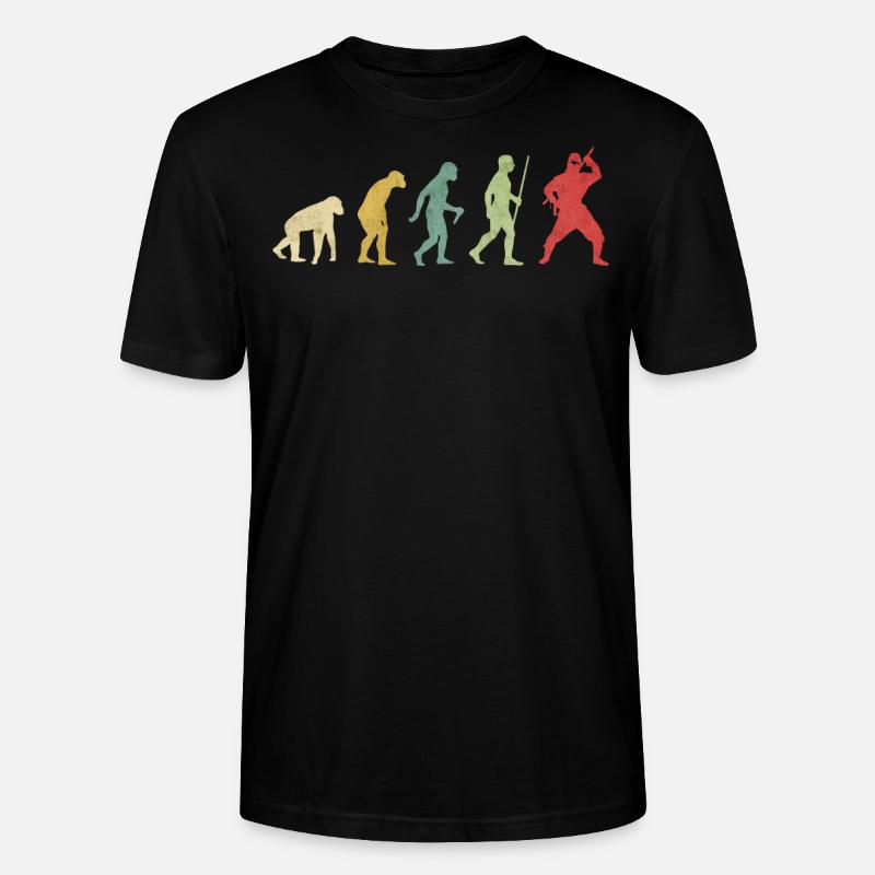Ninja Pose Evolution - Stanley/Stella Unisex Bio-T-Shirt CRAFTER - Schwarz