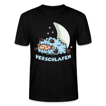 Verschlafen Schaf - Stanley/Stella Unisex Bio-T-Shirt CRAFTER - Schwarz - Vorne - Alina (178cm) & Michal (187cm)