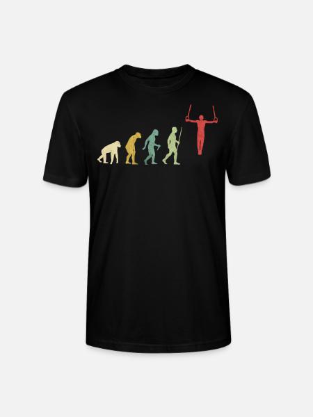 Gymnast Still Rings Athlete Evolution - Stanley/Stella CRAFTER Unisex Organic T-Shirt - black