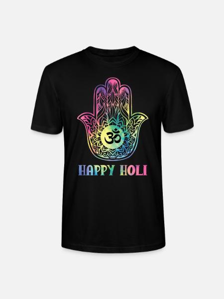 Happy Holi Hinduism Hindu Buddhist Holi Festival - Stanley/Stella CRAFTER Unisex Organic T-Shirt - black