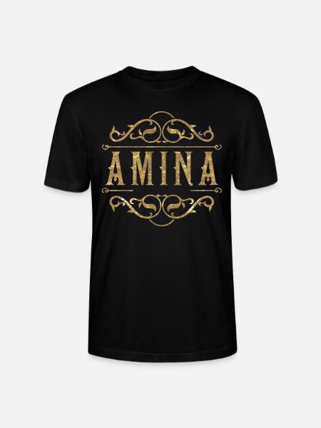 Amina gold - Stanley/Stella CRAFTER Unisex Organic T-Shirt - black