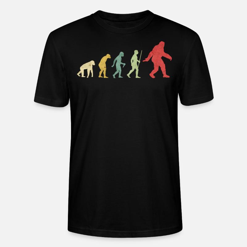 Bigfoot walking Beast Evolution - Stanley/Stella CRAFTER Unisex Organic T-Shirt - black