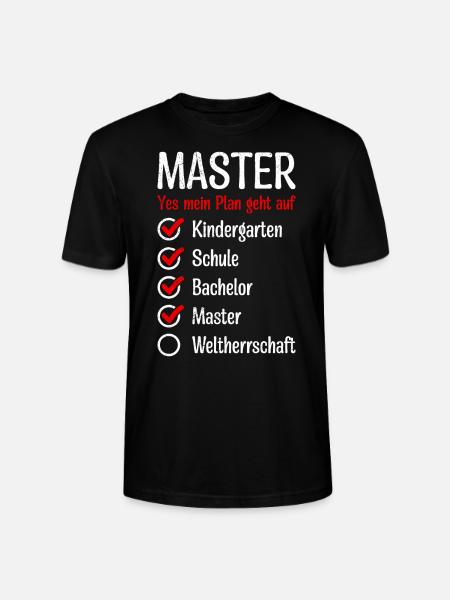 Kindergarten Weltherrschaft Master Abschluss - Stanley/Stella Unisex Bio-T-Shirt CRAFTER - Schwarz