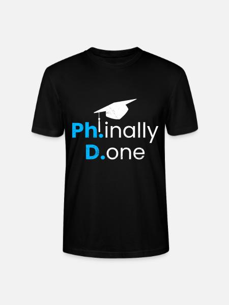Phinished færdig endelig færdig Ph.D Ph.D Grad - Stanley Stella CRAFTER unisex økologisk-T-shirt - sort