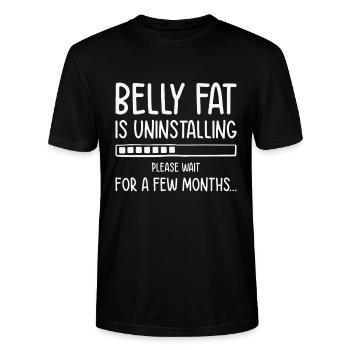 Uninstalling Belly Fat Fitness Trainer Workout - Stanley/Stella CRAFTER Unisex Organic T-Shirt - black - Front - Alina (178cm) & Michal (187cm)
