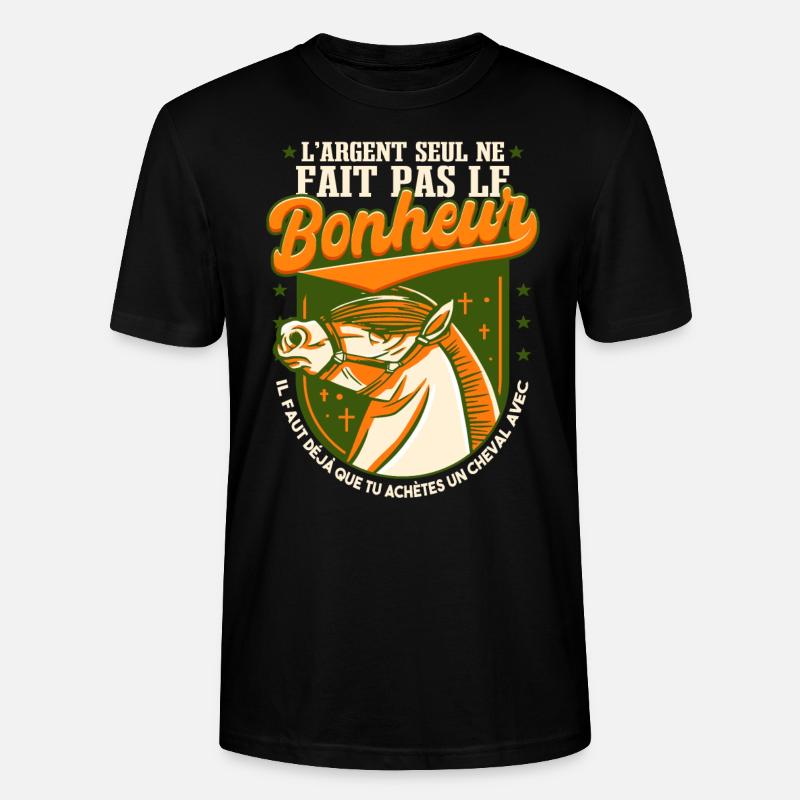 Cavalier | Cheval | Chevaux - T-shirt bio CRAFTER Stanley Stella Unisexe - noir