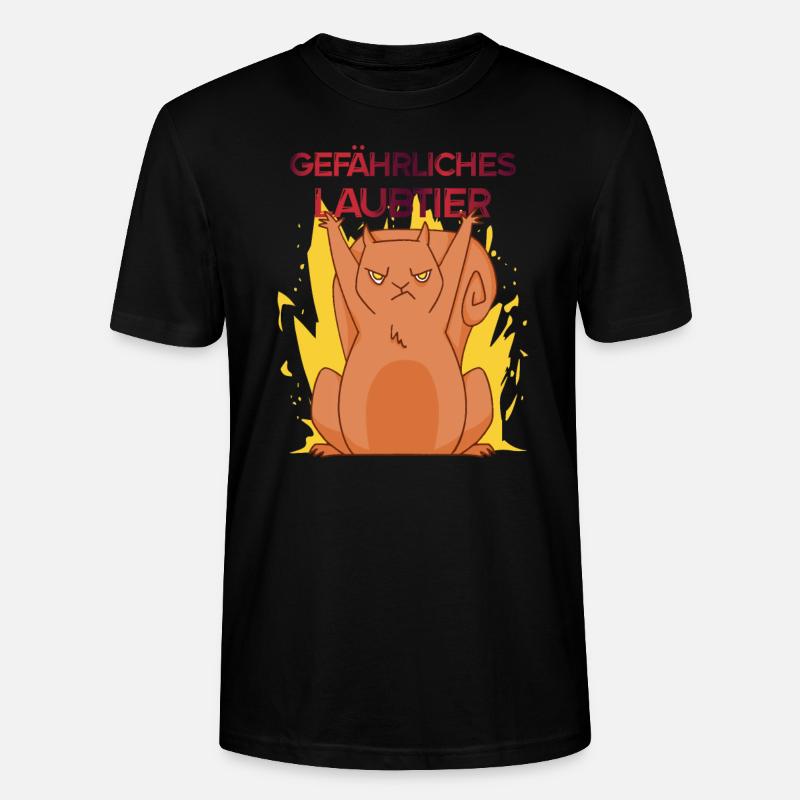 Gefährliches Laubtier Eichhörnchen - Stanley/Stella Unisex Bio-T-Shirt CRAFTER - Schwarz