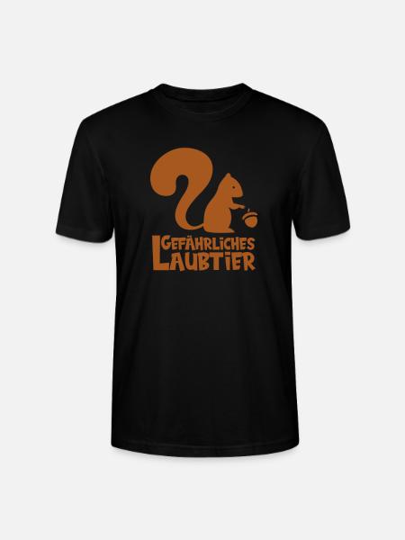 Gefährliches Laubtier Eichhörnchen - Stanley/Stella Unisex Bio-T-Shirt CRAFTER - Schwarz
