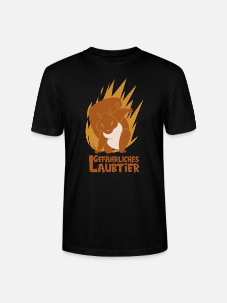 Gefährliches Laubtier Eichhörnchen - Stanley/Stella Unisex Bio-T-Shirt CRAFTER - Schwarz