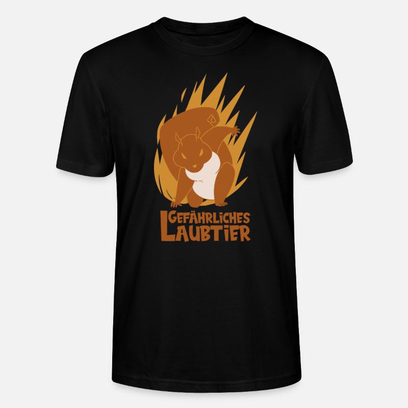 Gefährliches Laubtier Eichhörnchen - Stanley/Stella Unisex Bio-T-Shirt CRAFTER - Schwarz