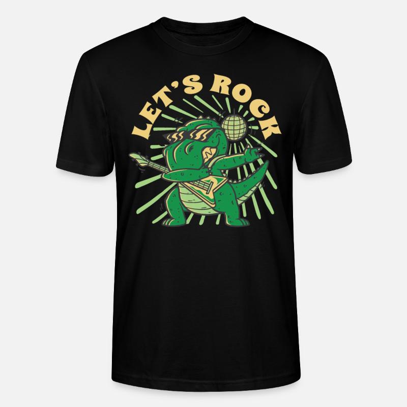 Drôle de guitariste T-Rex - T-shirt bio CRAFTER Stanley Stella Unisexe - noir