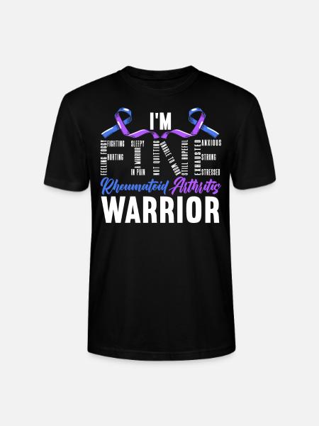 Rheumatoid Arthritis Warrior Autoimmune Disorder - Stanley/Stella CRAFTER Unisex Organic T-Shirt - black